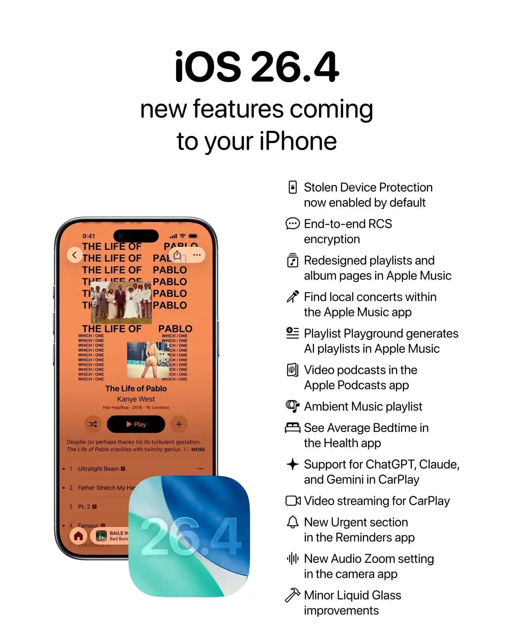 iOS 26.4 Güncellemesi: CarPlay Video Akışı, RCS Şifreleme ve Klavye Sorunları