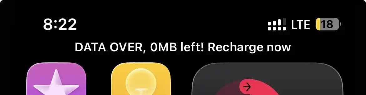 iPhone'da 'Data Over' Mesajı ve Operatörlerin Acil Durum Uyarıları Kullanımı