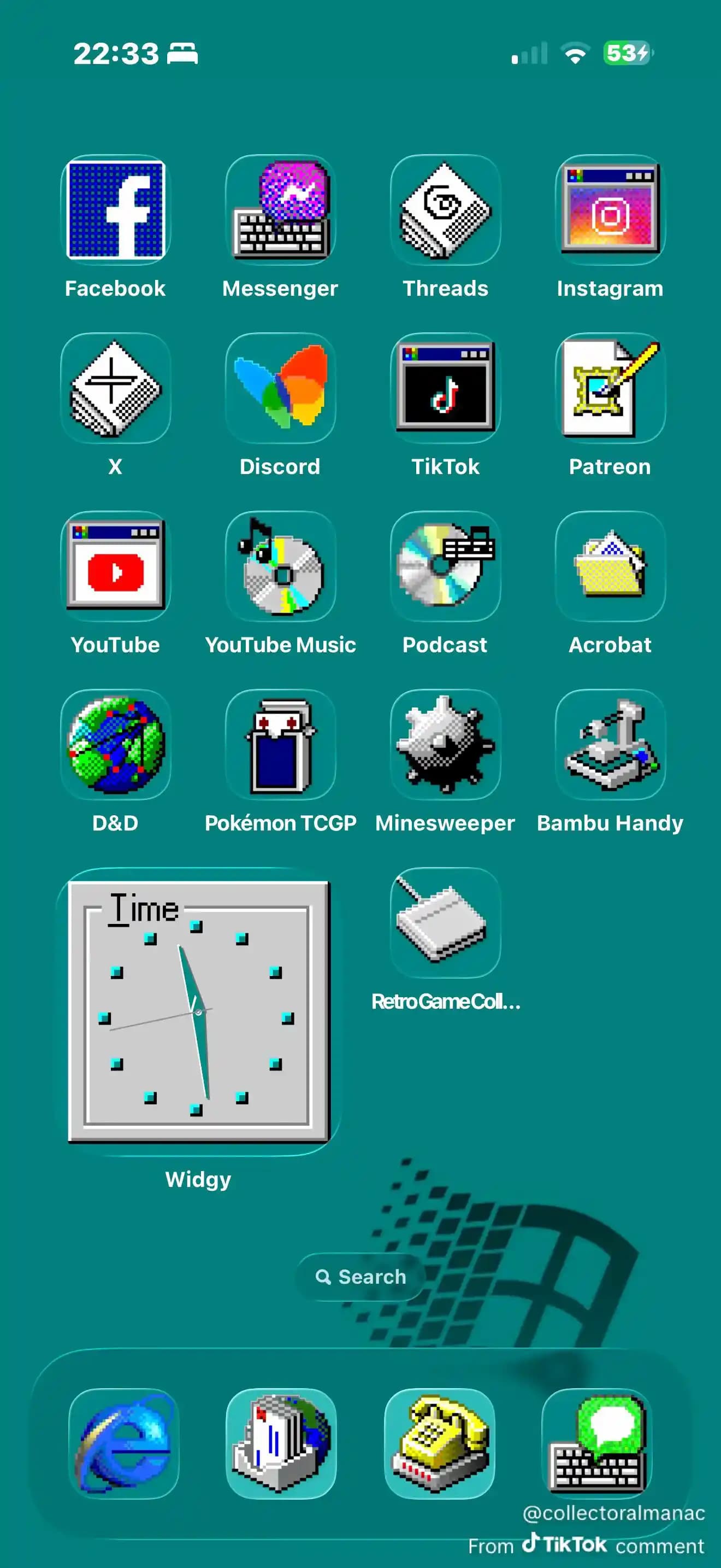 iPhone'da Windows 95 Temalı İkonlar ve Widget'lar Nasıl Kurulur ve Kullanılır