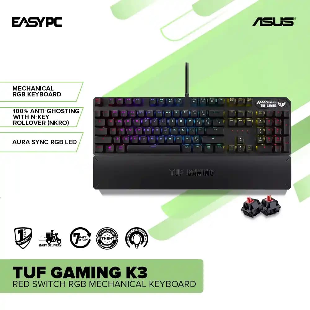 ASUS TUF Gaming K3 Red Switch Klavye Özellikleri ve Kullanıcı Deneyimleri
