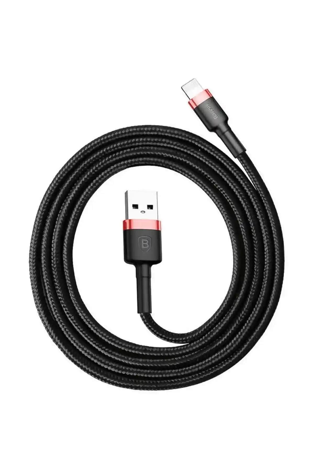 Baseus Cafule Serisi iPhone Lightning Örgülü 1 Metre Hızlı Şarj ve Veri Kablosu