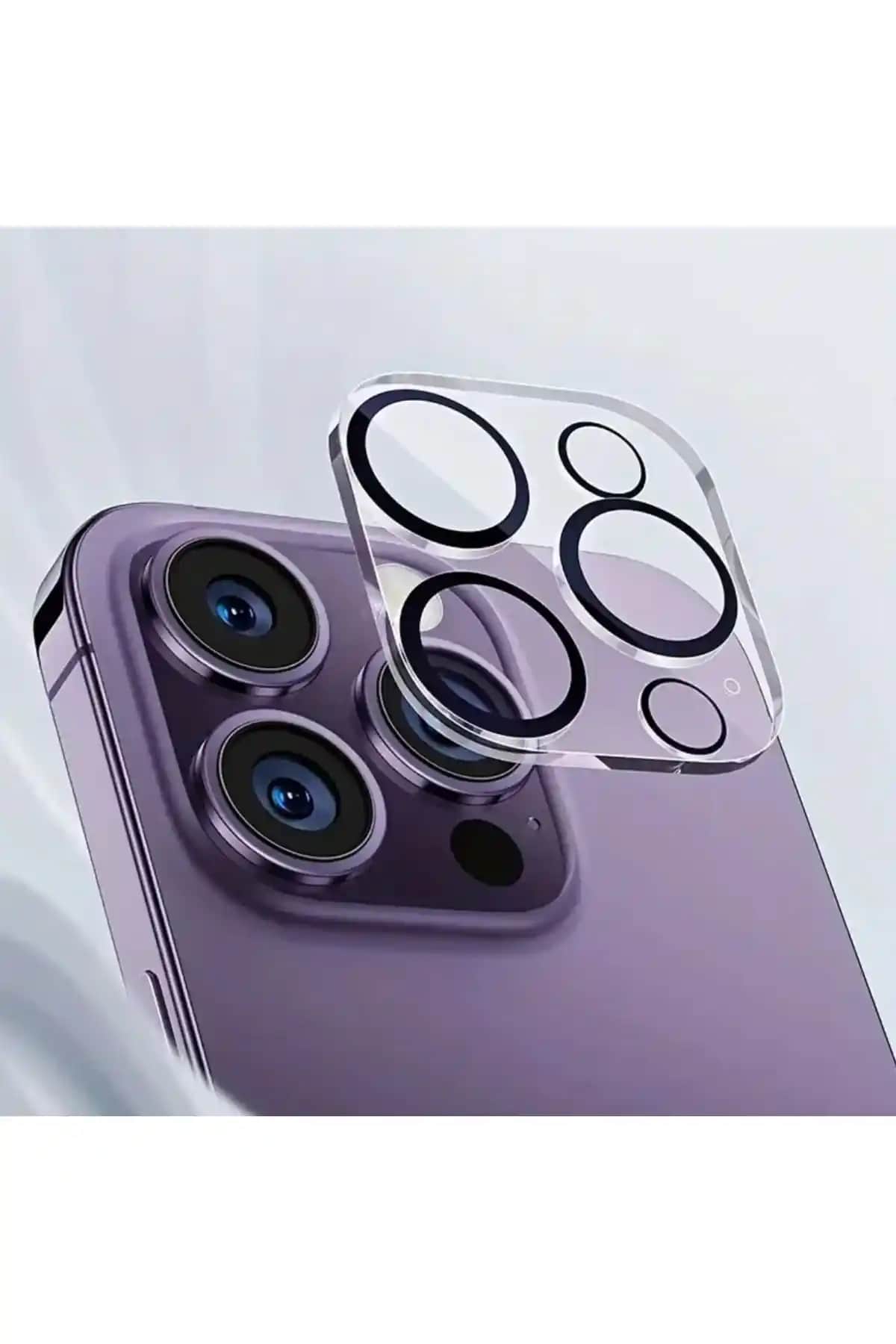 EDELFU Şeffaf Tam Kaplayan iPhone 14 Pro Max ve 14 Pro Kamera Koruyucu Ürünü