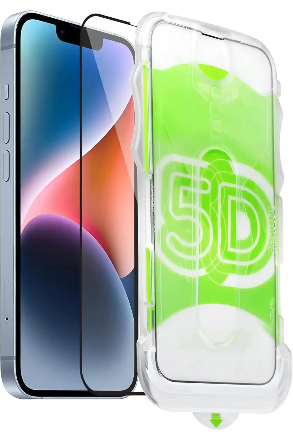 Fibaks iPhone 13 ve uyumlu modeller için yüksek dayanıklılığa sahip tam kaplama ekran koruyucu