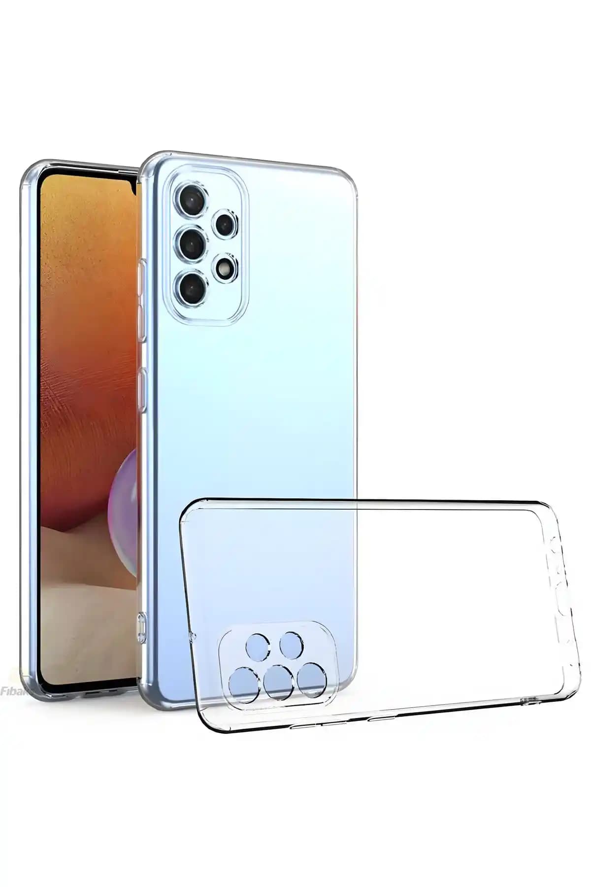 Fibaks Samsung Galaxy A52 Uyumlu Şeffaf Silikon Kılıf, Hafif ve Koruyucu Tasarım