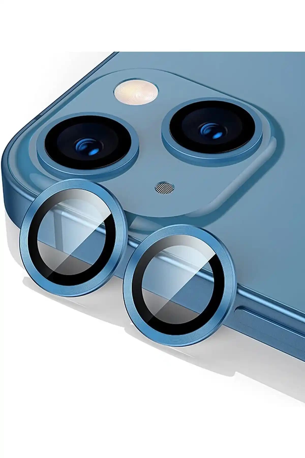HyperAge iPhone 13 ve Mini İçin Alüminyum Alaşımlı Kamera Lens Koruyucu Seti