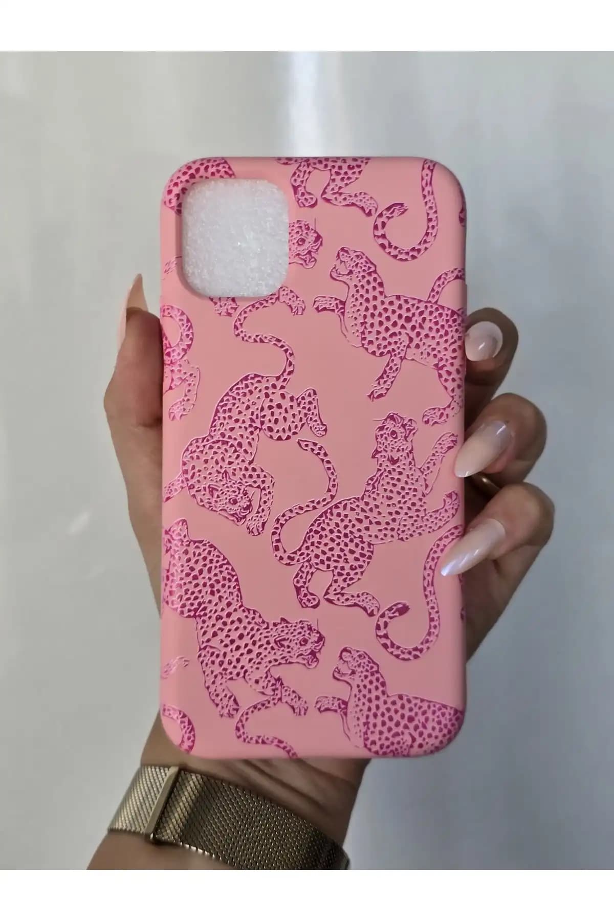 iPhone 11 için Leopar Desenli Şık ve Koruyucu Lansman Kılıfı