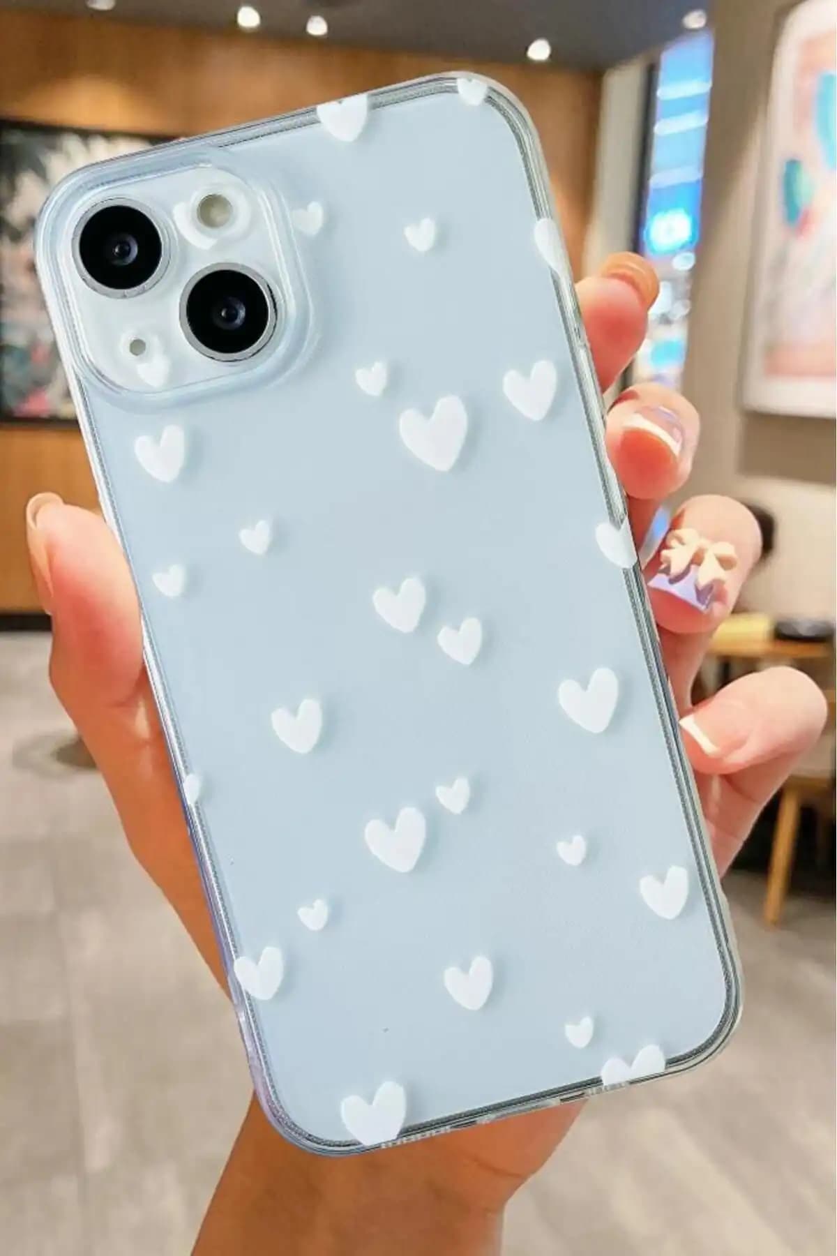 iPhone 15 için 3GEN CASE Minik Kalpler Desenli Silikon Kılıflar Karşılaştırması 2