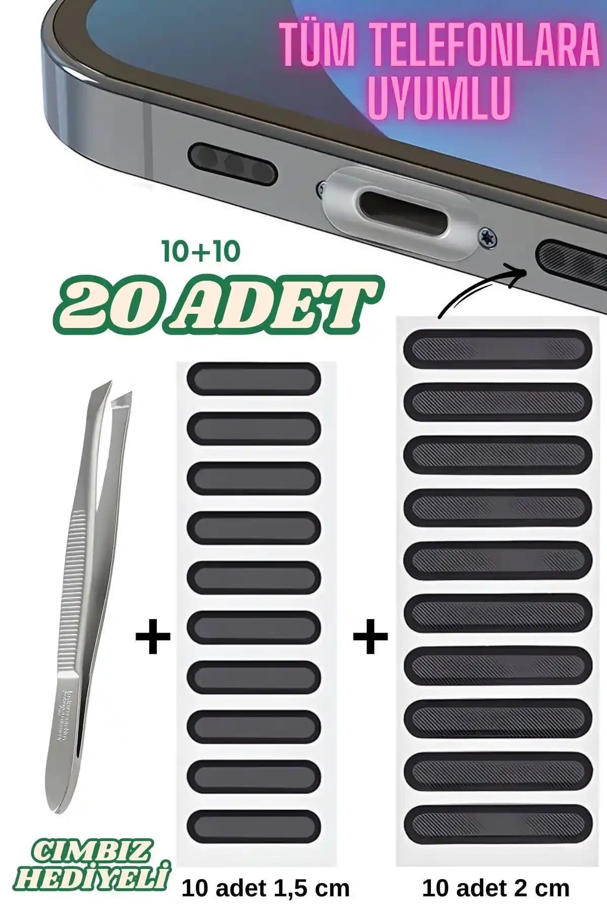 Vip Case Cep Telefonu Hoparlör Toz Koruma Stickerleri Seti iPhone 11 Uyumlu