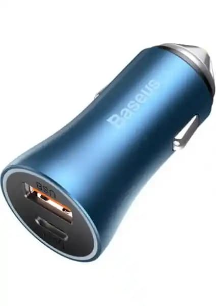 Baseus LED Işıklı Ultra Hızlı Dual PD U+C 40W Araç Şarjı Güçlü ve Güvenli Çözüm
