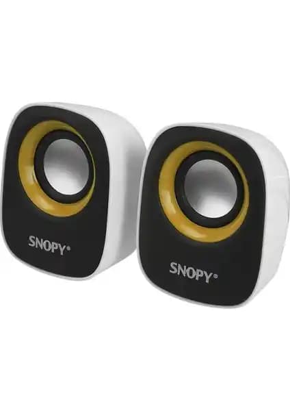 FourForce SN-120 2.0 Beyaz ve Sarı USB Hoparlör ile Temel Ses Deneyimi