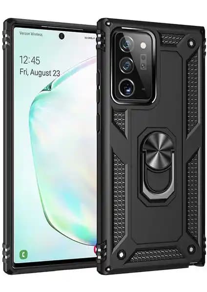 Galaxy Note 20 Ultra için şık ve dayanıklı çift katmanlı silikon kılıfı