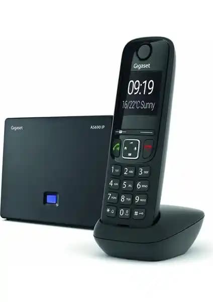 Gigaset AS690 IP Siyah Telsiz DECT Telefonu Modern ve Güvenilir İletişim Çözümü