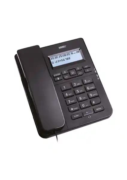 Karel TM-145 Masaüstü Siyah Telefon: Çok Fonksiyonlu İş ve Ofis Telefonu