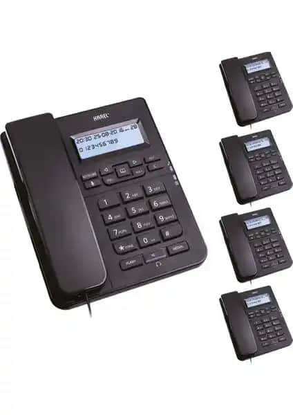 Karel TM145 Siyah Ekranlı Masaüstü Kablolu Telefon: Ofis ve Kurumsal İletişim Çözümleri