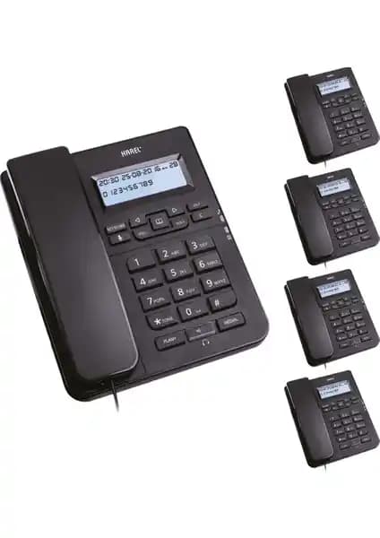 Karel TM145 Siyah Ekranlı Masaüstü Kablolu Telefon: Ofis ve Kurumsal İletişim Çözümleri