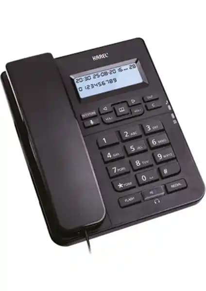 Karel TM145 Siyah Kablolu Telefon Modern Tasarımı ve Yüksek Ses Kalitesiyle