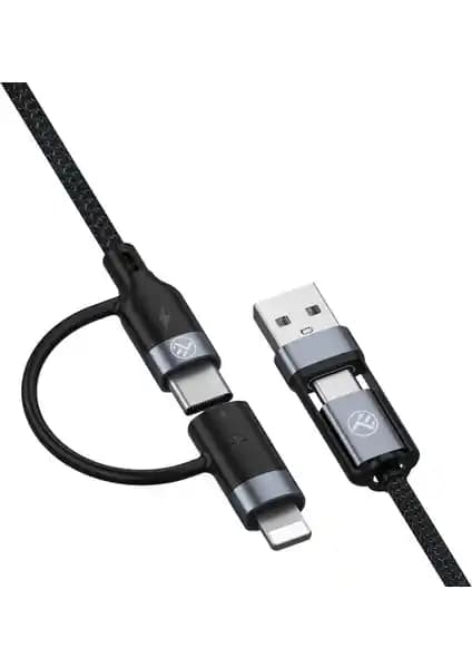 Lucatech Çoklu Şarj Kablosu 120W ile Tüm Cihazlarınızı Hızlı ve Güvenli Şarj Edin