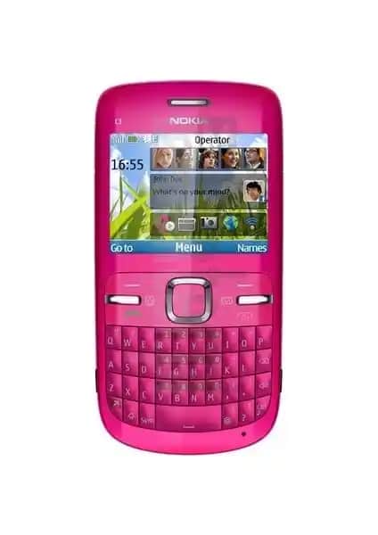 Nokia C3-00 Pembe Tuşlu Cep Telefonu Günlük Kullanım İçin Pratik ve Dayanıklı Seçenek
