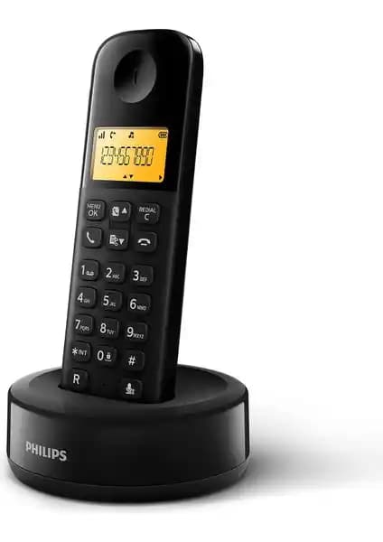 Philips D1601B Dect Telefon Siyah Modern ve Çevre Dostu İletişim Çözümü