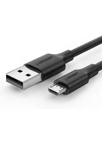 Ugreen Micro USB Data ve Şarj Kablosu 1 Metre Siyah Güvenilir Bağlantı Çözümü