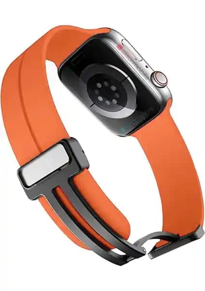 46 mm Apple Watch Uyumlu Silikon Kordon: Hızlı Mıknatıslı Ayar ve Konfor Sağlar