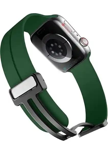 AktarMobile 46 mm Silikon Kordon için Mıknatıslı D Tokalı Apple Watch Uyumlu 10/11 Modeli