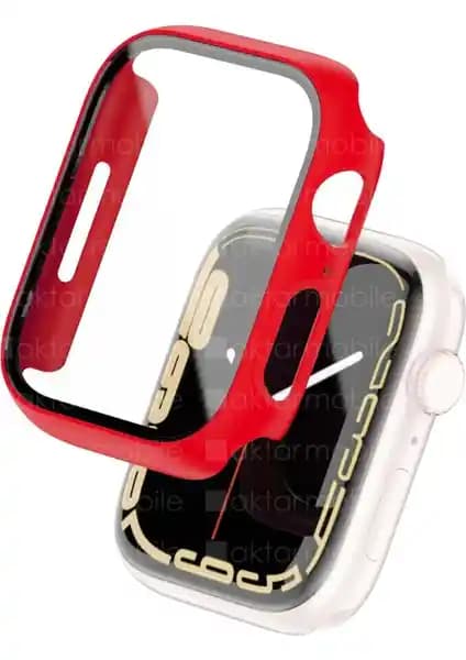 AktarMobile Apple Watch 7 45 mm Uyumlu Kasa ve Ekran Koruyucu: Tam Gövde Koruma