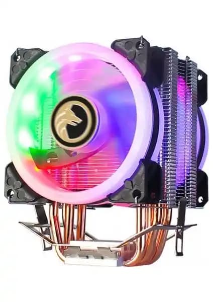 Gametech Freezer HD2.4 Rainbow LED ile İki 90 mm CPU Soğutucusu ve Geniş Soket Uyumluluğu