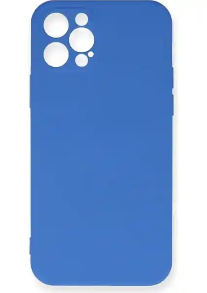 iPhone 12 Pro Max için nano içli kadife silikon kılıfı – mavi, koruma ve şıklık