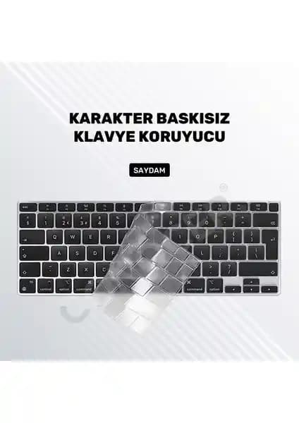 Konocer Furenfa 13 inç MacBook Air M1/A2179/A2337 Türkçe Q Klavye Şeffaf Koruyucu Kılıf