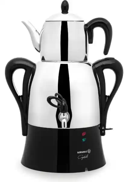 Korkmaz A341-04 Siyah 2000 W Çelik Semaver ve Stilevs Çelik Lux Semaver Karşılaştırması