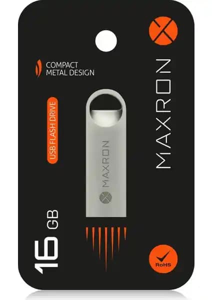 Maxron 16 GB USB Bellek Metal Gövde Dayanıklılık ve Taşınabilirlik İçin Uzun Ömürlü