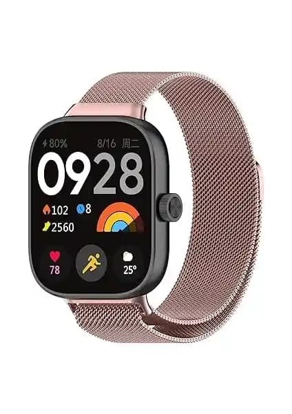 Milano Loop Metal Kordon: Xiaomi Redmi Watch 4/5/6 için Tel Örgülü, Mıknatıslı Kilit