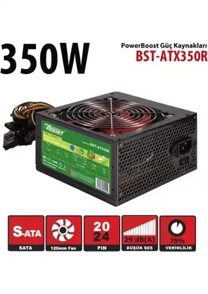 PowerBoost BST-ATX350R 350W ATX Güç Kaynağı İnceleme Tasarım ve Performans Değerlendirmesi