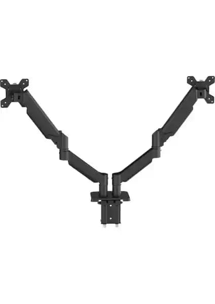 S Line M252D Çift Monitörlü Ergonomik Masa Üstü Standı: Ayarlı, Kablo Yönetimli ve Güvenli