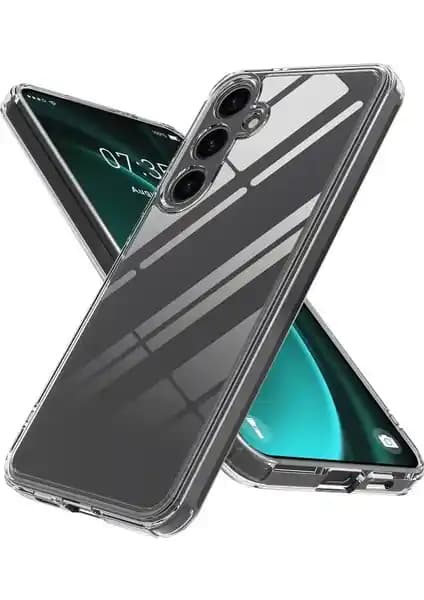 Samsung Galaxy S25 FE Uyumlu Şeffaf Silikon Kamera Korumalı İnce ve Dayanıklı Kılıf