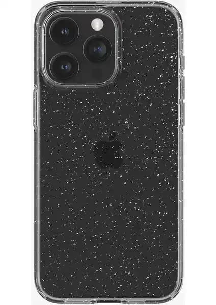 Spigen Liquid Crystal Glitter Crystal Quartz Kılıfı: iPhone 15 Pro Max için Şeffaf Darbe Koruması