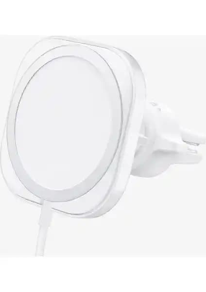 Spigen MagFit Air Vent MagSafe Uyumlu Telefon Tutucu – Beyaz, Hava Menfezi Montajı