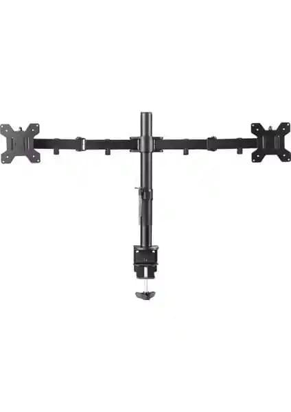 TriLine Çelik Hareketli Monitör Tutucu 2'li: VESA Uyumlu Masaüstü Çift Monitör Kolu