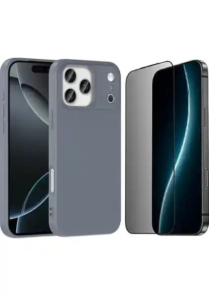 Vendas Zore Mara Lansman Kapak ve Hayalet Ekran Koruyucu iPhone 17 Pro Max için Tam Koruma