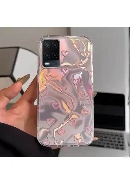 Zebana Oppo A54 Uyumlu Pembe Kalp Silikon Kılıfı – Koru ve Şıklığı Bir Arada