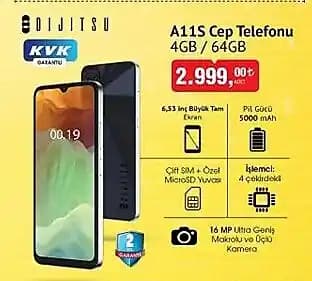 Dijitsu A11S Akıllı Telefonu: Güncel Özellikler ve Fiyatlar Hakkında Kapsamlı Bilgi