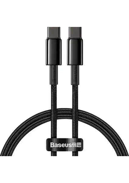 Baseus Tungsten Gold PD100W USB C Şarj Kablosu: Dayanıklı ve Hızlı 100W Performans