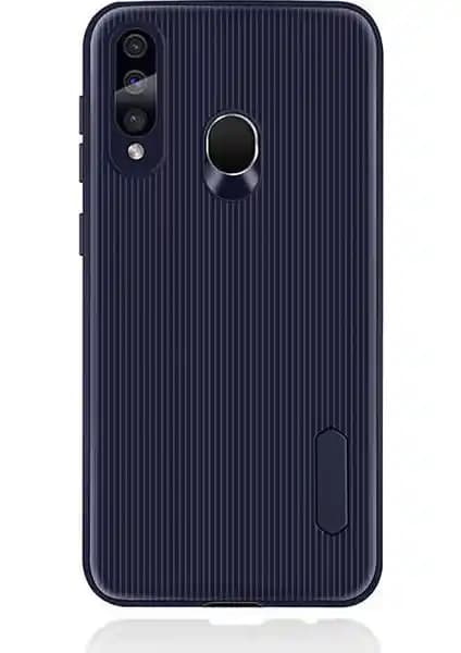 Case 4U Samsung Galaxy A60 Ultra Korumalı Silikon Kılıf Lacivert Tasarım