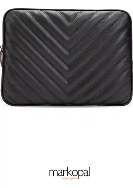 Morca Omuz Askılı 13-14" Laptop ve Tablet Kılıfı, Su Geçirmez Poliüretan Deri