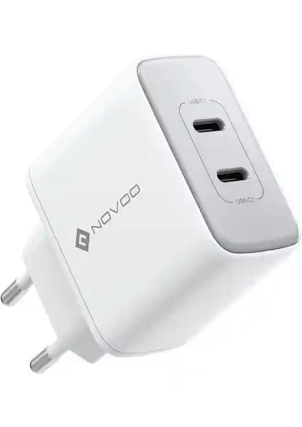 Novoo GaN 35W 2 Portlu USB-C PD Hızlı Şarj Cihazı ile Güçlü ve Kompakt Şarj Çözümü