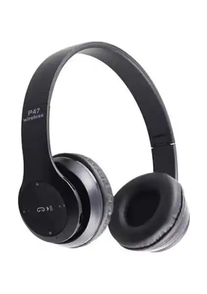 P47 Ruckus Wireless Katlanabilir Bluetooth 5.0 Kulaklık Siyah - Yüksek Ses Kalitesi ve Konfor