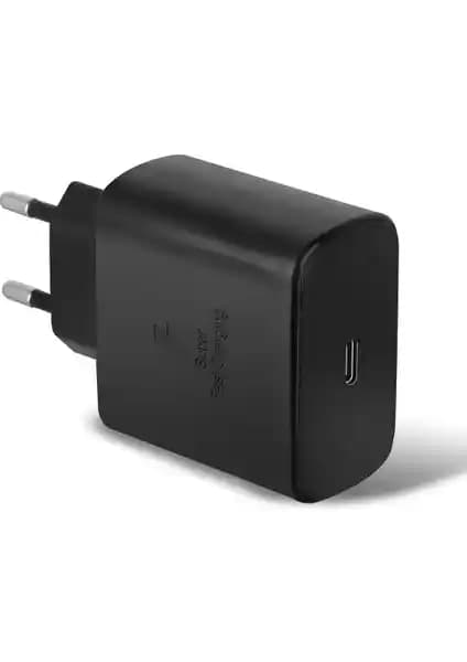 Samsung Galaxy S23 Ultra 5G Uyumlu 45W Süper Hızlı Type-C Şarj Adaptörü Siyah EP-TA845