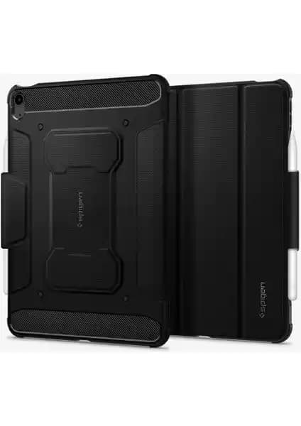 Spigen Rugged Armor Pro Siyah iPad Air 11" M3/M2 ve 10.9" 2022/2020 Uyumlu Koruma Kılıfı