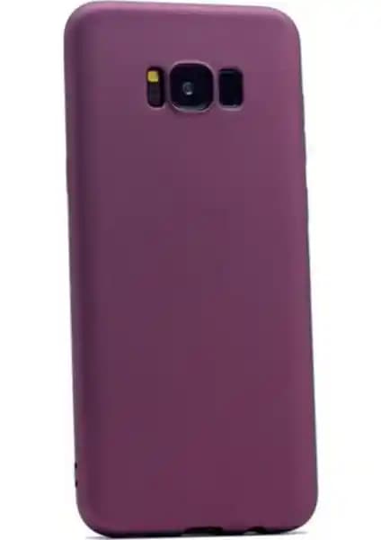 Tekno Grup Samsung Galaxy S8 Mat Premium Silikon Kılıf Bordo Renkli İnce ve Dayanıklı